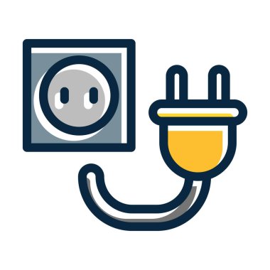 Wall Tıkacı Kalın Çizgisi Kişisel ve Ticari Kullanım İçin Koyu Renk Simgeleri Dolduruldu