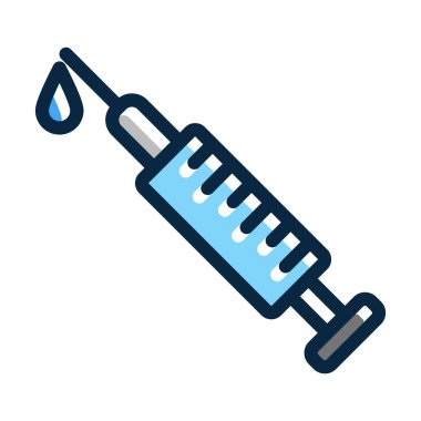 Kişisel ve ticari kullanım için Koyu Renk Simgelerini Doldurulmuş Enjekte Edilmiş Vektör Kalın Çizgisi