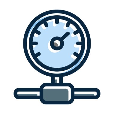 Kişisel ve ticari kullanım için Koyu Renk Simgeleri Doldurulmuş Basınç Vektörü Kalın Çizgisi