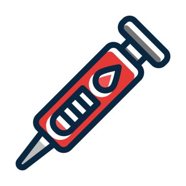 Blood Lancet Vektör Kalın Çizgisi Kişisel ve Ticari Kullanım İçin Koyu Renk Simgeleri Dolduruldu