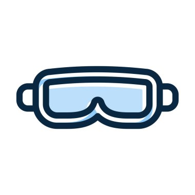 Kişisel ve Ticari Kullanım İçin Koyu Renk Simgelerini Doldurulmuş Kalın Gözlük Çizgisi