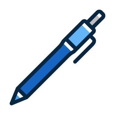 Kişisel ve Ticari Kullanım İçin Koyu Renk Simgeleri Doldurulmuş Kalem Kalın Çizgisi