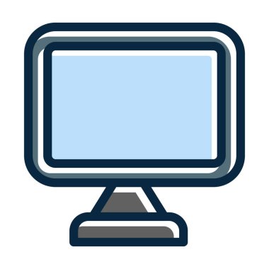 Kişisel ve Ticari Kullanım İçin Koyu Renk Simgelerini Doldurulmuş Tv Vector Kalın Çizgisi