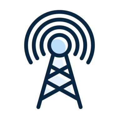 Kişisel ve Ticari Kullanım İçin Koyu Renk Simgelerini Doldurulmuş Yayın Vektörü Kalın Çizgisi