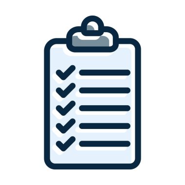 Kişisel ve Ticari Kullanım İçin Koyu Renk Simgelerini Doldurulmuş Pano Vektör Kalın Çizgisi