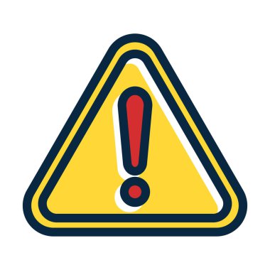 Tehlike Vektörü Kalın Çizgisi Koyu Renk Simgeleri Kişisel ve Ticari Kullanım İçin Simgeler