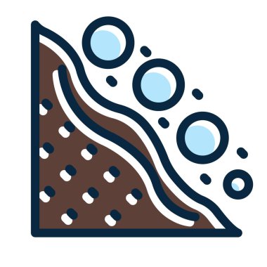 Kar Kaydırağı Vektörü Kalın Çizgisi Koyu Renk Simgeleri Kişisel ve Ticari Kullanım İçin Simgeler