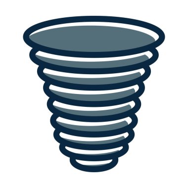 Koyu Renk Simgelerini Kişisel ve Ticari Kullanım İçin Doldurulmuş Rüzgâr Fırtınası Vektör Çizgisi