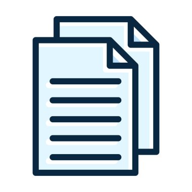 Kişisel ve Ticari Kullanım İçin Koyu Renk Simgeleri Doldurulmuş Dosya Vektörü Kalın Çizgisi