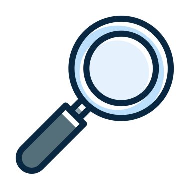 Kişisel ve Ticari Kullanım İçin Koyu Renk Simgelerini Doldurulmuş Arama Vektörü Kalın Çizgisi