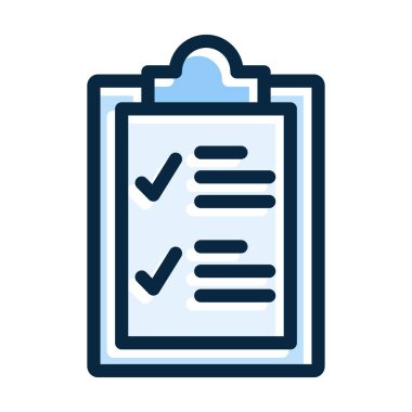 Kişisel ve ticari kullanım için Koyu Renk Simgeleri Doldurulmuş Liste Vektör Kalın Satırı