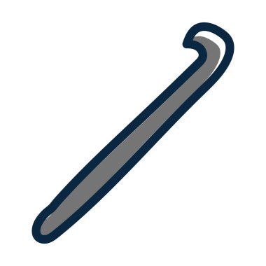 Tığ işi Vektör Kalın Çizgisi Kişisel ve Ticari Kullanım İçin Koyu Renk Simgeleri Dolduruldu