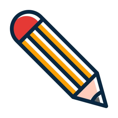 Kişisel ve ticari kullanım için Koyu Renk Simgeleri Doldurulmuş Kalem Vektörü Kalın Çizgisi