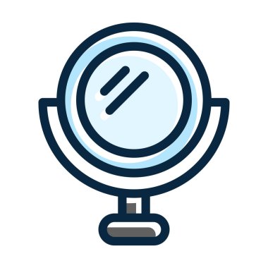 Kişisel ve ticari kullanım için Koyu Renk Simgeleri Doldurulmuş Ayna Vektörü Kalın Çizgisi