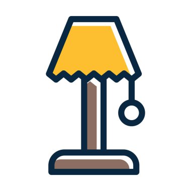 Kat Lambası Kalın Çizgisi Kişisel ve Ticari Kullanım İçin Koyu Renk Simgeleri Dolduruldu