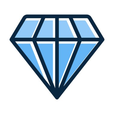 Kişisel ve ticari kullanım için Koyu Renk Simgeleri Doldurulmuş Elmas Vektör Kalın Çizgisi