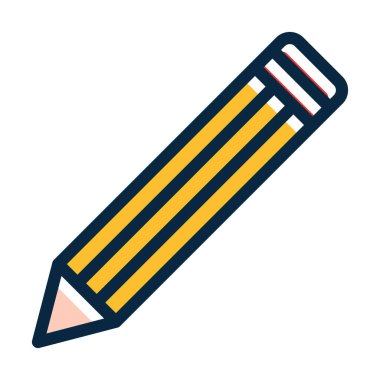 Kişisel ve ticari kullanım için Koyu Renk Simgeleri Doldurulmuş Kalem Vektörü Kalın Çizgisi