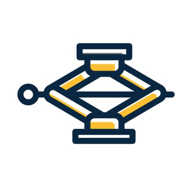 Araba Jack Vector Kalın Çizgisi Kişisel ve Ticari Kullanım İçin Koyu Renk Simgeleri Dolduruldu