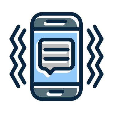 Kişisel ve ticari kullanım için Koyu Renk Simgeleri Doldurulmuş Titreşim Vektörü Kalın Çizgisi