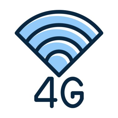 Kişisel ve ticari kullanım için Koyu Renk Simgeleri Doldurulmuş 4G Vektör Kalın Çizgisi