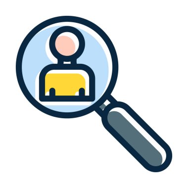 Kişisel ve ticari kullanım için Koyu Renk Simgelerini Doldurulmuş Kullanıcı Vektörü Kalın Satırı Ara