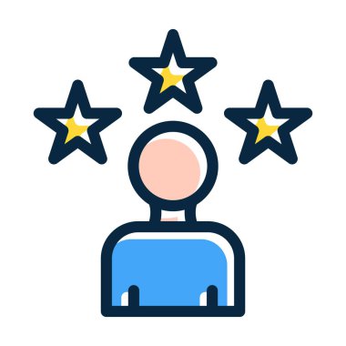 Puanlama Vektörü Kalın Çizgisi Kişisel ve Ticari Kullanım İçin Koyu Renk Simgeleri Dolduruldu