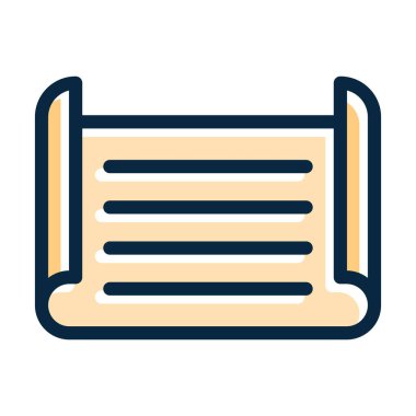 Papyrus Vektör Kalın Çizgisi Kişisel ve Ticari Kullanım İçin Koyu Renk Simgeleri Dolduruldu