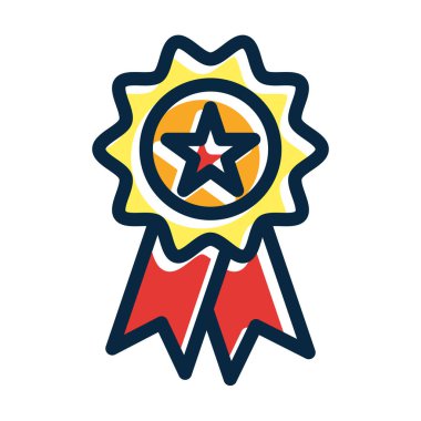 Kişisel ve Ticari Kullanım İçin Koyu Renk Simgeleri Doldurulmuş Kalın Çizgi Başarı Vektörü