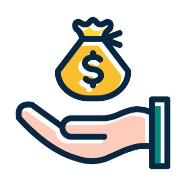 Kişisel ve Ticari Kullanım İçin Koyu Renkler Simgelerini Doldurulmuş Kalın Satır Kaydediliyor