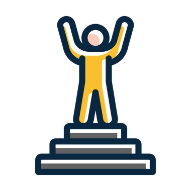 Kişisel ve Ticari Kullanım İçin Koyu Renk Simgelerini Doldurulmuş Hedef Vektör Çizgisi