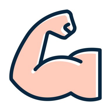 Kişisel ve Ticari Kullanım İçin Koyu Renk Simgelerini Doldurulmuş Güç Vektörü Kalın Çizgisi