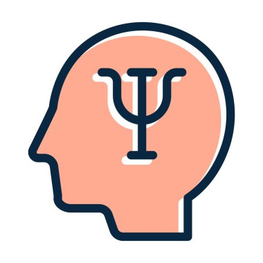 Kişisel ve ticari kullanım için Koyu Renk Simgeleri Doldurulmuş Psikoloji Vektörü Kalın Çizgisi