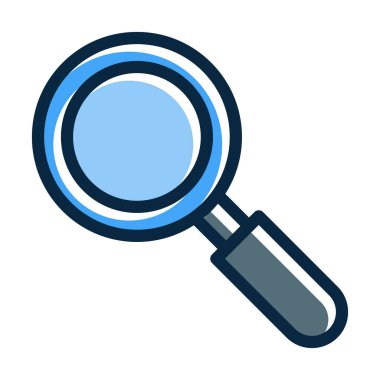 Kişisel ve Ticari Kullanım İçin Koyu Renk Simgelerini Doldurulmuş Arama Vektörü Kalın Çizgisi