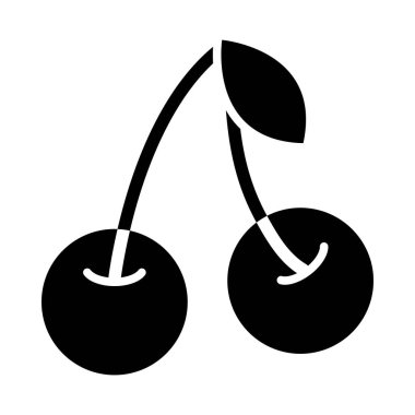 Kişisel ve ticari kullanım için Kiraz Vektörü Kabartma Simgesi