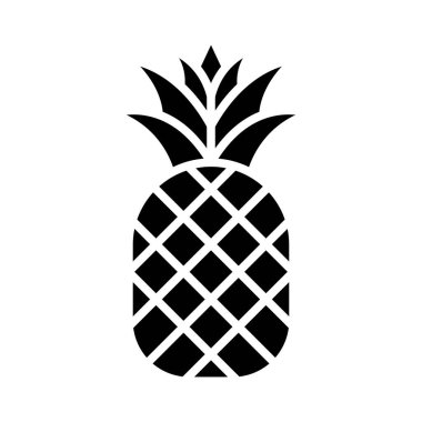 Kişisel ve ticari kullanım için ananas vektörü kabartma simgesi