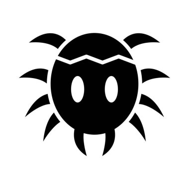 Kişisel ve ticari kullanım için Tarantula Vektörü Glyph Simgesi