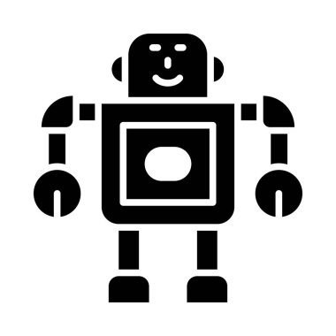Kişisel ve Ticari Kullanım İçin Robot Vektör Kabartma Simgesi