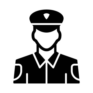 Kişisel ve Ticari Kullanım İçin Polis Vektörü Glyph Simgesi