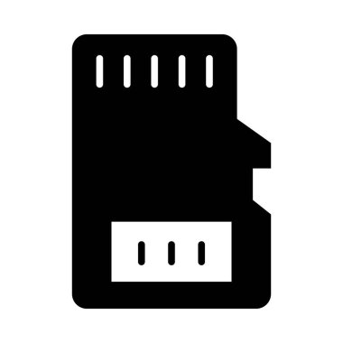 Kişisel ve Ticari Kullanım İçin Sd Kart Vektörü Glyph Simgesi