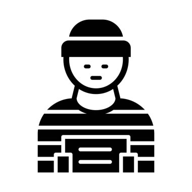 Kişisel ve ticari kullanım için Kriminal Vektör Glyph Simgesi