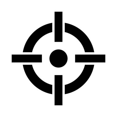 Kişisel ve Ticari Kullanım İçin Hedef Vektör Glyph Simgesi