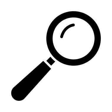 Kişisel ve ticari kullanım için cam vektör simgesi büyütme simgesi