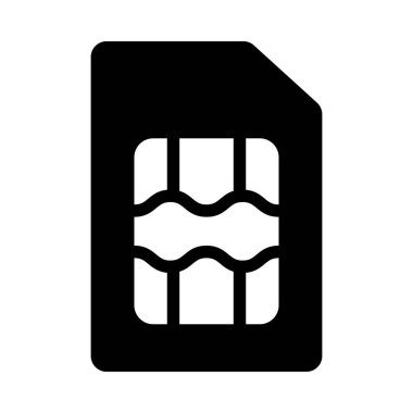 Kişisel ve Ticari Kullanım İçin Sim Kart Vektör Sembolü