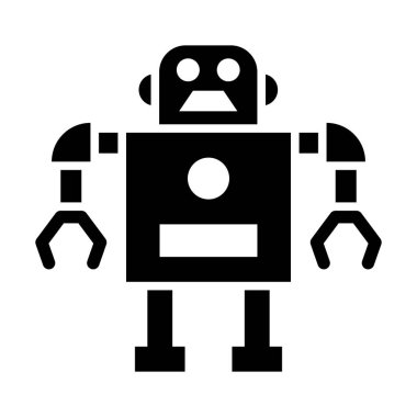Kişisel ve Ticari Kullanım İçin Robot Vektör Kabartma Simgesi
