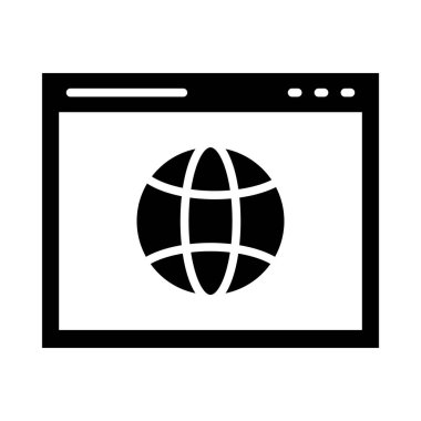 Kişisel ve Ticari Kullanım İçin Web Tarayıcı Vektörü Kabartma Simgesi