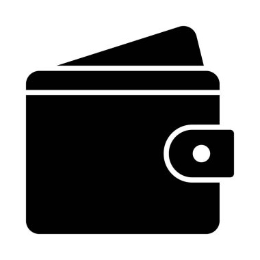 Kişisel ve Ticari Kullanım İçin Cüzdan Vektörü Glyph Simgesi