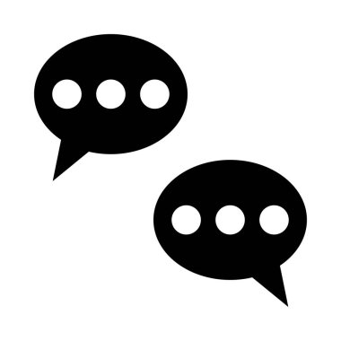 Kişisel ve ticari kullanım için Canlı Sohbet Vektörü Glyph Simgesi