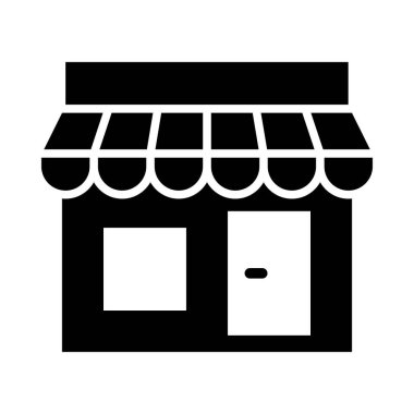 Kişisel ve ticari kullanım için Mağaza Vektörü Glyph Simgesi