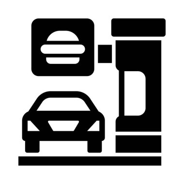 Kişisel ve ticari kullanım için Thru Vektör Glyph Simgesini Kullan