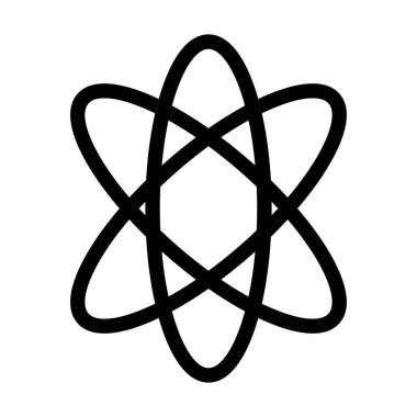 Kişisel ve Ticari Kullanım İçin Atom Vektörü Kabartma Simgesi